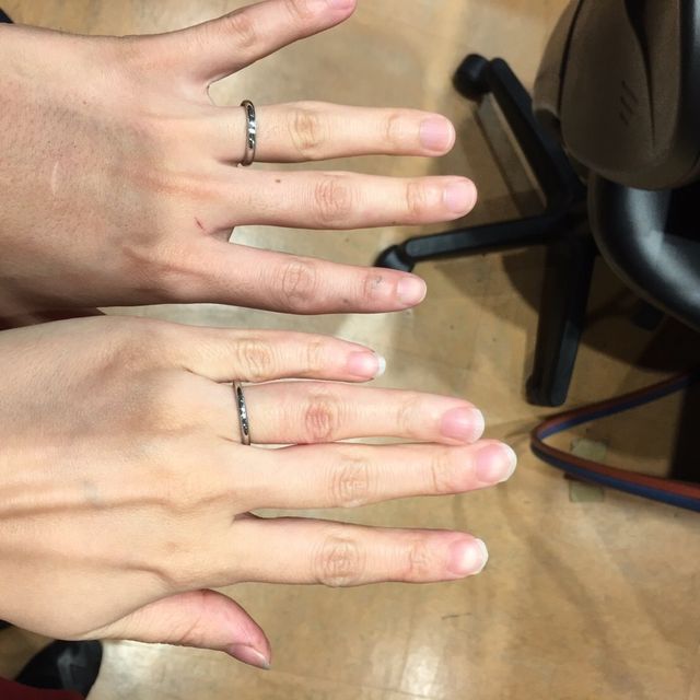 【ケイウノ ブライダル(K.UNO BRIDAL)の口コミ】 シンプルな指輪を希望していましたが、普通はつまらないし、せっかく買う…