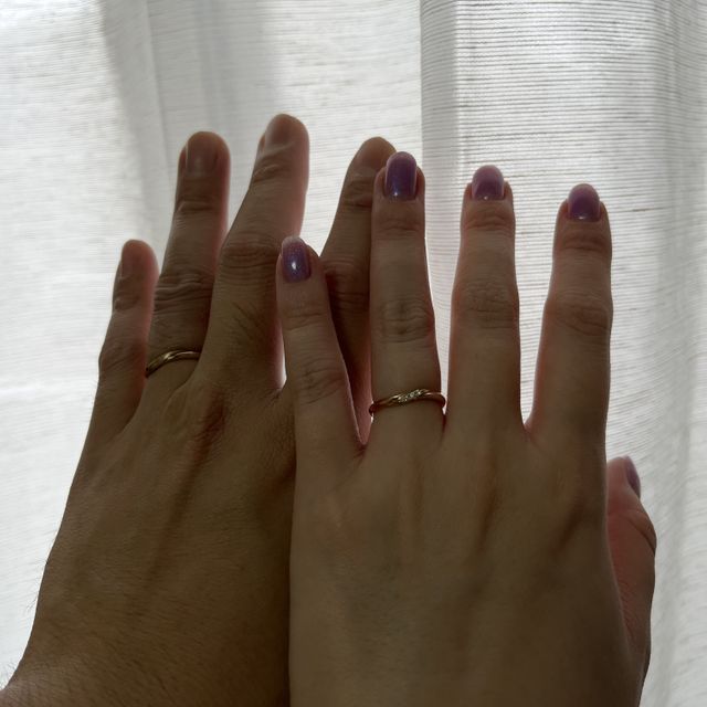 【TOWA(永遠)の口コミ】 デザインがシンプルながら可愛くて、指にフィットした感じがとても良かっ…