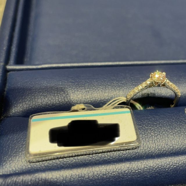 【銀座ダイヤモンドシライシの口コミ】 指輪のデザインがとてもよく、婚約指輪としては小ぶりなダイヤモンドから…