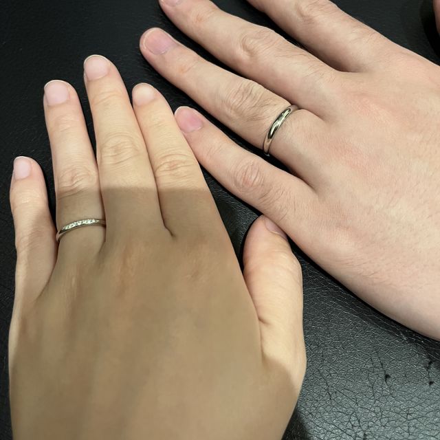 【銀座ダイヤモンドシライシの口コミ】 ダイヤモンドがとても綺麗でデザインもシンプルすぎず派手すぎずと普段使…