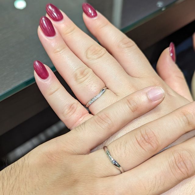 【ヴァンドーム青山(VENDOME AOYAMA)の口コミ】 シンプルなデザインが、とても好みでした。パートナーと自分のふたりとも…