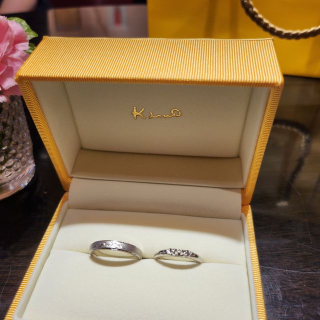 【ケイウノ ブライダル(K.UNO BRIDAL)の口コミ】 婚約指輪は後悔したくないので妻と一緒にフルオーダーで作ることにしたの…