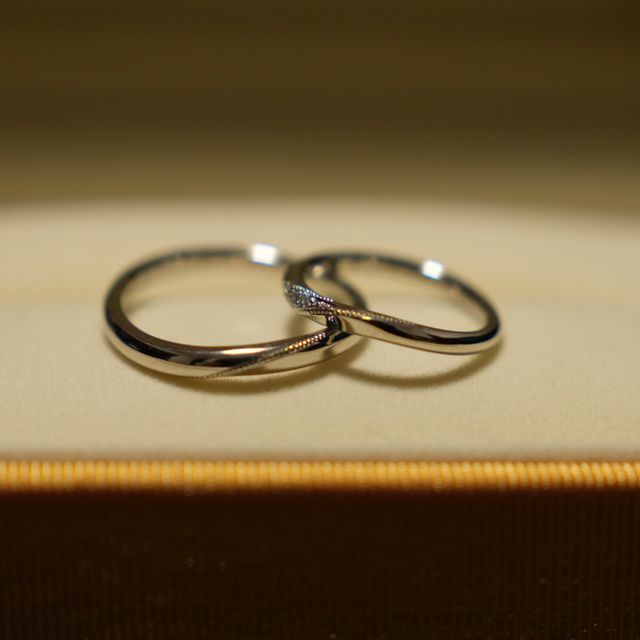 【ケイウノ ブライダル(K.UNO BRIDAL)の口コミ】 デザイナーにデザインしていただいた世界で一つのお互いの指輪が作れるか…