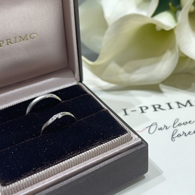 【アイプリモ(I-PRIMO)の口コミ】 パーソナルハンド診断をして頂き、2人ともウェーブの指輪が合うとのことで…