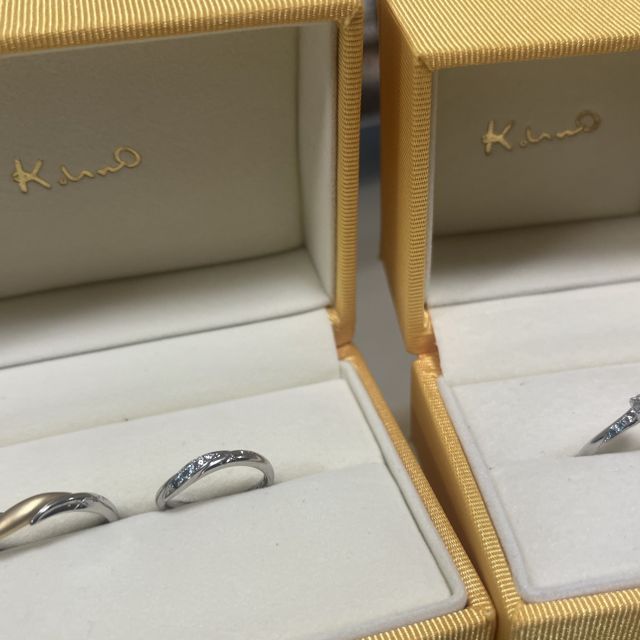 【ケイウノ ブライダル(K.UNO BRIDAL)の口コミ】 結婚指輪をフルオーダーで素敵なデザインを提案してもらった点です。お互…