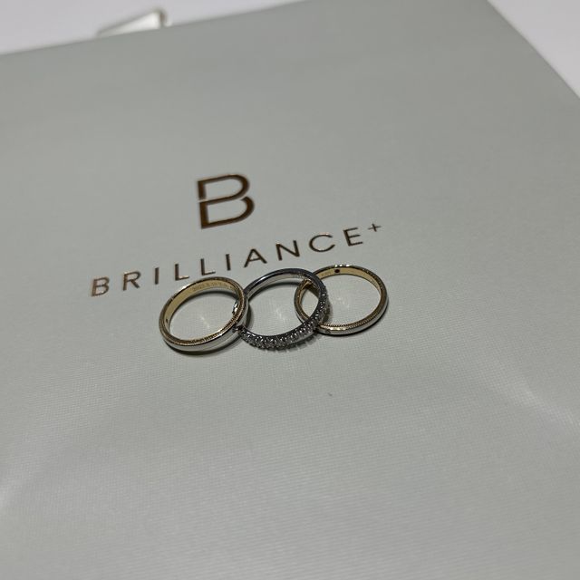 【BRILLIANCE+(ブリリアンスプラス)の口コミ】 k18とプラチナのコンビネーションリングを探しており、見させてもらったと…