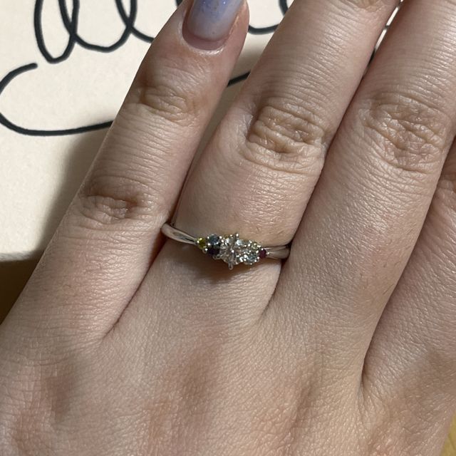 【ケイウノ ブライダル(K.UNO BRIDAL)の口コミ】 大好きなアリスの婚約指輪が欲しくて、フルオーダーにしました！デザイナ…