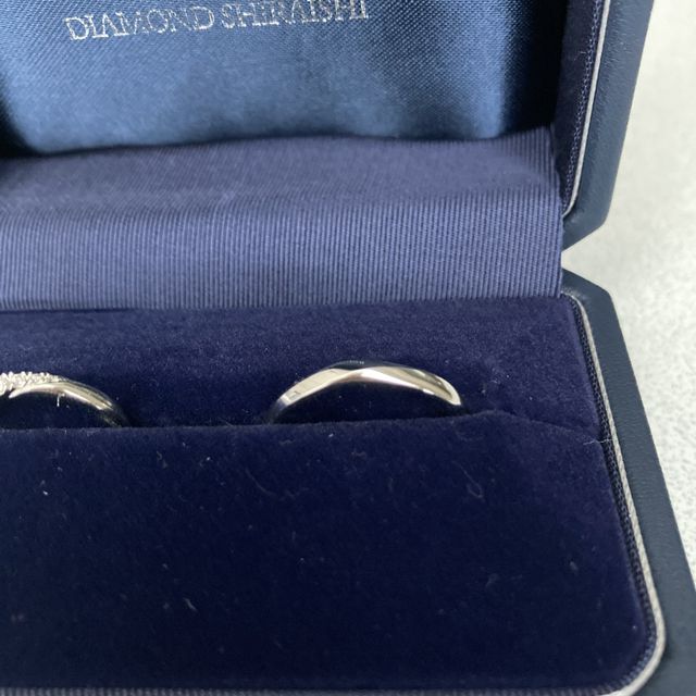 【銀座ダイヤモンドシライシの口コミ】 デザイン(ウェーブ型でシンプルなもの)がよく価格帯も自分たちで決めた予…