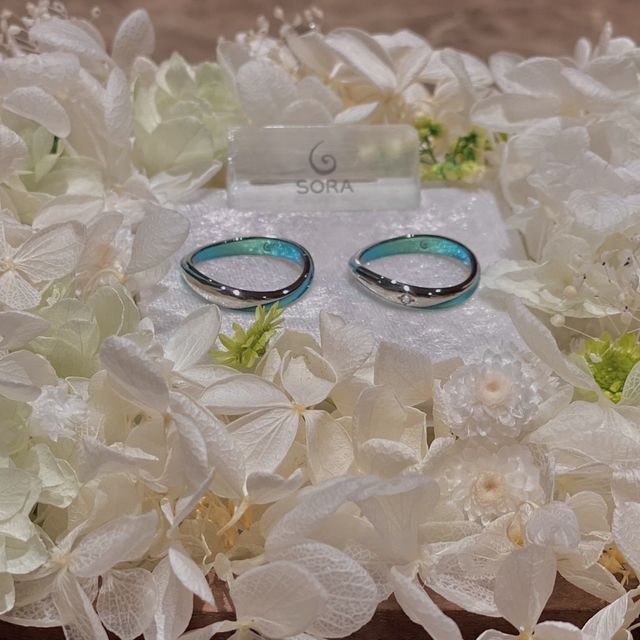 【SORA(ソラ)の口コミ】 プロポーズの際の思い出である沖縄の海をイメージして、SORAのガンガ（ツ…