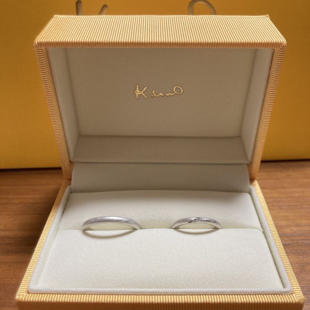 【ケイウノ ブライダル(K.UNO BRIDAL)の口コミ】 木目調の指輪を探していてホームページでピアンティーナのデザインを気に…