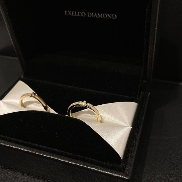 【エクセルコダイヤモンド(EXELCO DIAMOND)の口コミ】 個性的なデザインで大好きなゴールドにも変更可能でとても大満足の指輪で…