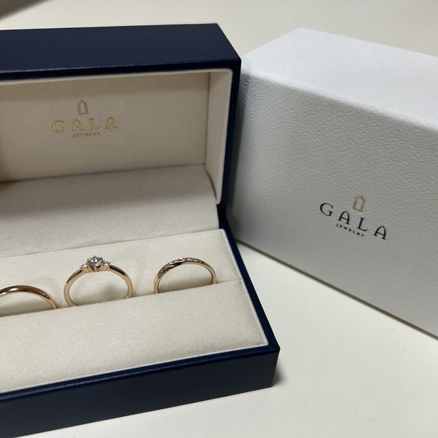 【GALA JEWELRY(ガラジュエリー)の口コミ】 自分の好みのデザインが多いGARAおかちまち本店さんで注文しました。婚約…