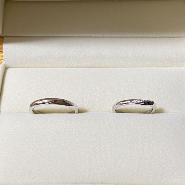 【ケイウノ ブライダル(K.UNO BRIDAL)の口コミ】 何件か見て回り、2人の好みのデザインになかなか出会えなかったところで偶…