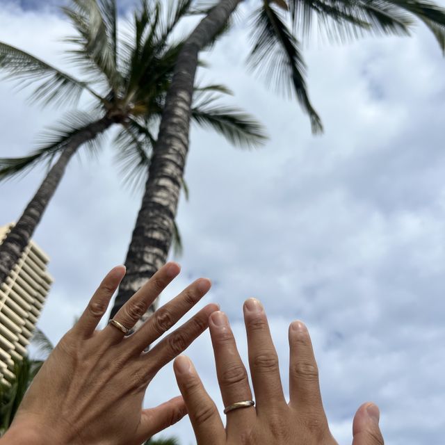 【PRIVATE BEACH(プライベートビーチ)の口コミ】 ハワジュが元々好きだったので結婚指輪はハワジュにしたいと決めてました…