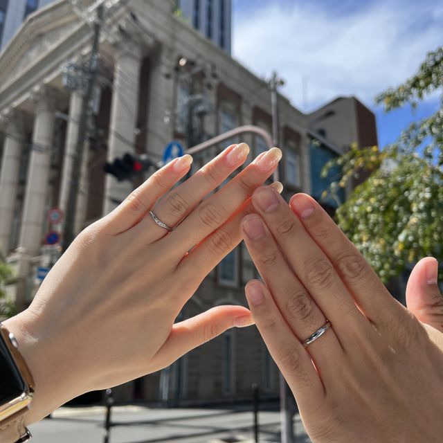 【ケイウノ ブライダル(K.UNO BRIDAL)の口コミ】 他のブランドでは男性用の結婚指輪はどれもこれも似たようなデザインばか…