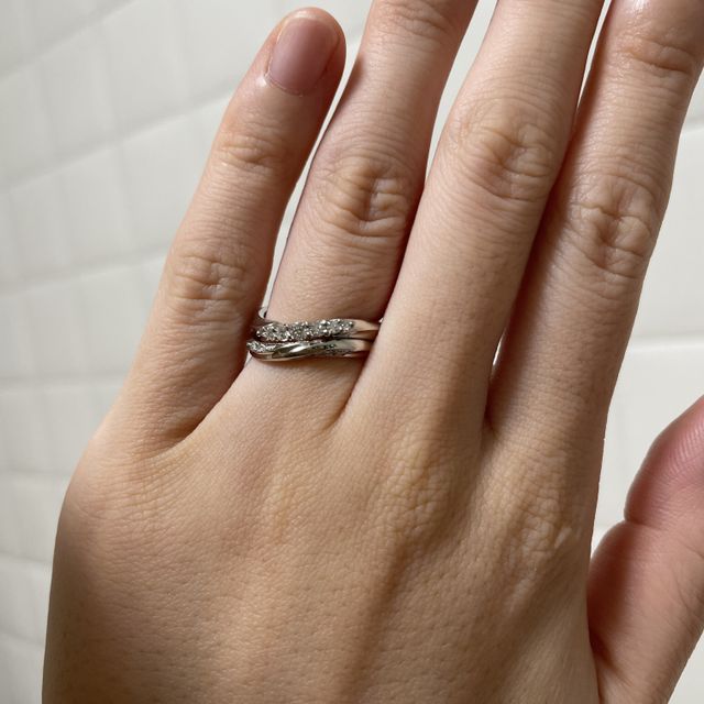 【銀座ダイヤモンドシライシの口コミ】 リングの形、パッと見た時の好きなデザイン、リングのミリ単位のサイズ感…