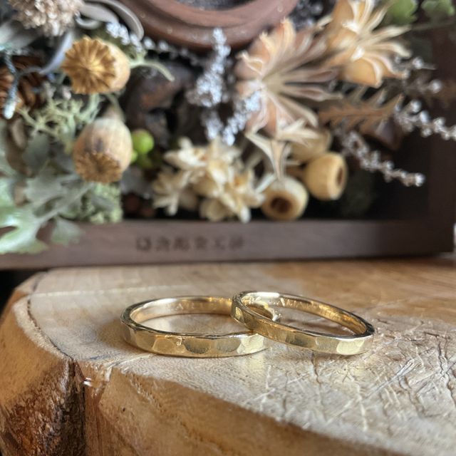 【鎌倉彫金工房の口コミ】 もともと指輪はあまり手につけない2人だったため、つけない時には飾ってい…