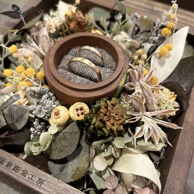 【鎌倉彫金工房の口コミ】 ブランドに興味のない二人だったので、思い出に残るよう手作りにしようと…