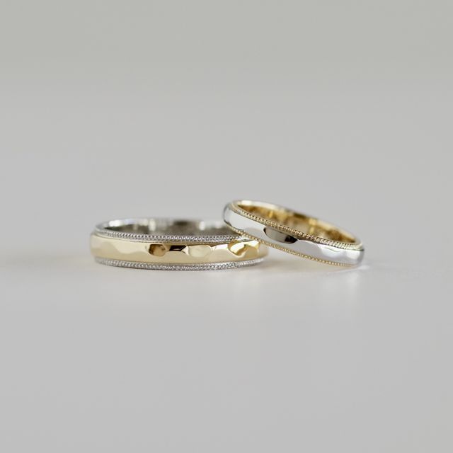 【hitotsuchi(ヒトツチ)の口コミ】 一見シンプルなデザインですが、２つの金属が重なりあっていて、表面と内…