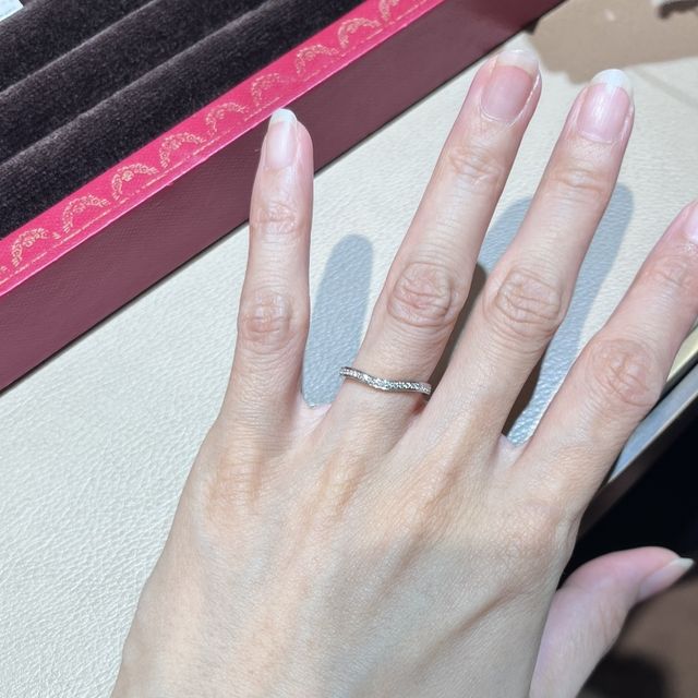 【カルティエ(Cartier)の口コミ】 バレリーナのハーフエタニティです。デザインがとても好みで試着前から気…