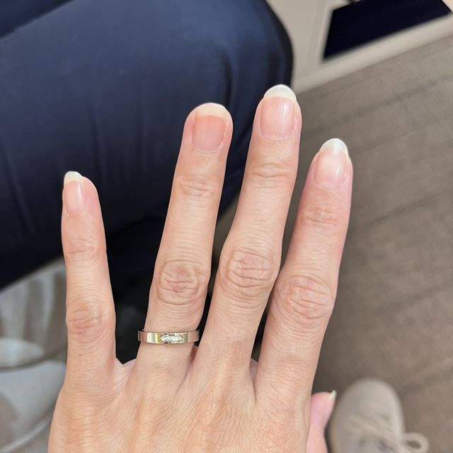 【ショーメ(CHAUMET)の口コミ】 リアンのプラチナ、3mmを試着しました。3mmはちょうど良い幅で、存在感も…