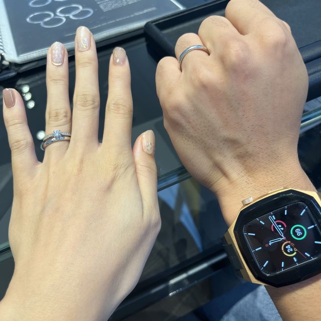 【エクセルコダイヤモンド(EXELCO DIAMOND)の口コミ】 シンプルなリングをさがしていてストレートリングに
ダイヤモンドが3つ付…