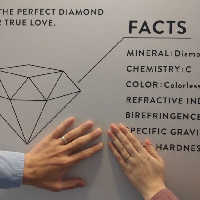 【ENUOVE(イノーヴェ)の口コミ】 ミル打ちの指輪で、ファッションリング風になりすぎない、ペア感のある、…