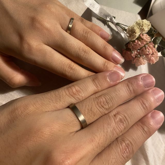 【mina.jewelry(ミナジュエリー)の口コミ】 自分たちの好きなデザインを1から決められることが大きな決め手となりまし…
