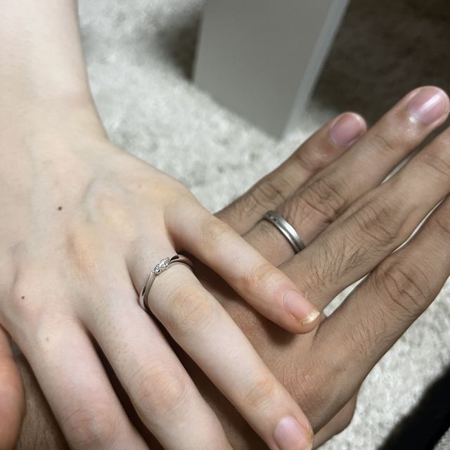 【アイプリモ(I-PRIMO)の口コミ】 新郎:他の人と被らないデザインかつ、ゴツい手にあう太さのリングに一目惚…