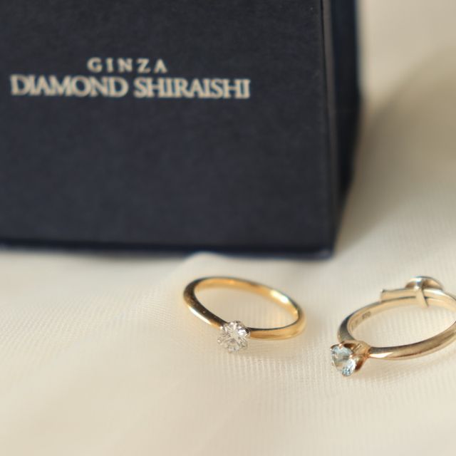 【銀座ダイヤモンドシライシの口コミ】 プロポーズ時にはスマイルプロポーズリングをもらい、その後店舗へ試着し…