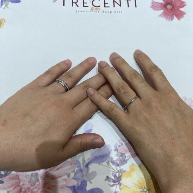 【TRECENTI(トレセンテ)の口コミ】 婚約指輪をハーフエタニティリングにするか悩み決められずにいましたが、…