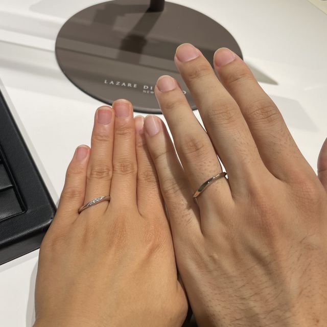 【ラザール ダイヤモンド(LAZARE DIAMOND)の口コミ】 1番の決め手は、つけ心地が良かったところです。指輪を付けた状態でしばら…