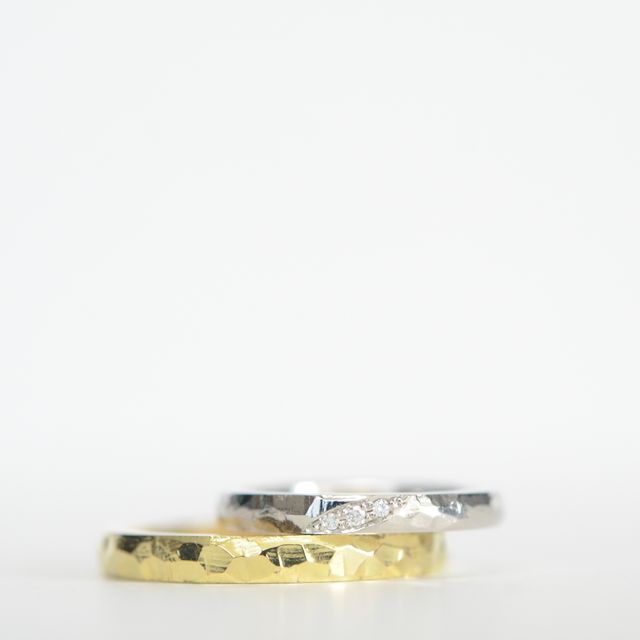 【CRAFY(クラフィ)の口コミ】 結婚指輪ということもあり、2人で納得できる指輪を作りたかった。2人の手…