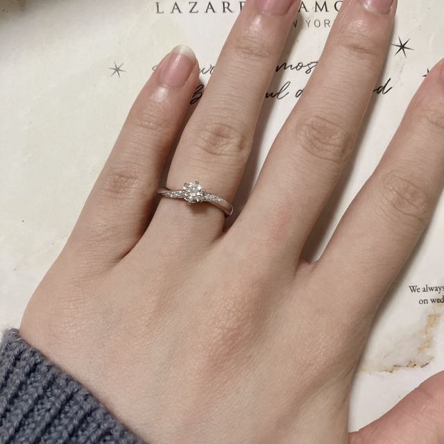 【ラザール ダイヤモンド(LAZARE DIAMOND)の口コミ】 婚約指輪検討時一目惚れしました。自分でも何店舗か周りやっぱりこのブラ…