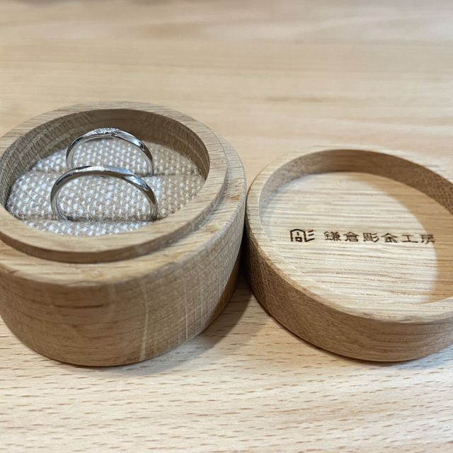 【鎌倉彫金工房の口コミ】 せっかくなら２人で作りたいね！という話になり、婚約指輪を作ることがで…