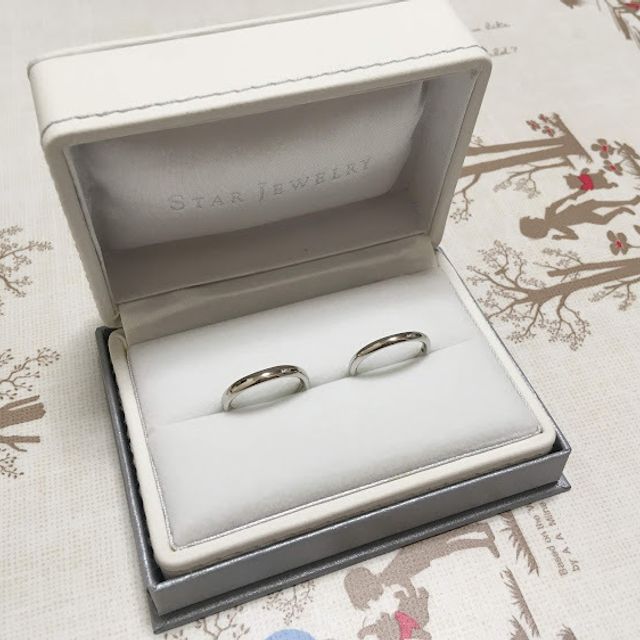 【STAR JEWELRY(スタージュエリー)の口コミ】 セミオーダーだったため、指輪のカーブの形や太さを自分好みに選ぶことが…