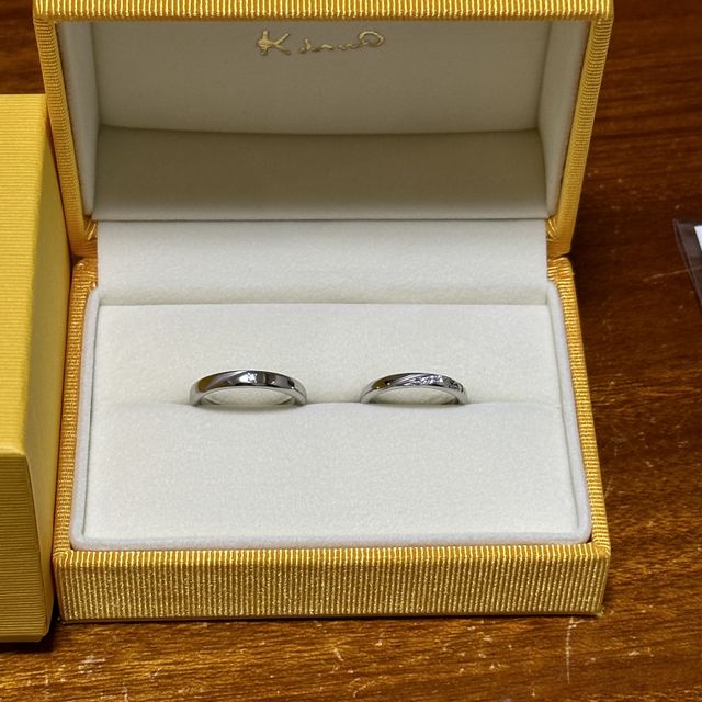 【ケイウノ ブライダル(K.UNO BRIDAL)の口コミ】 自分達のオリジナルデザインの指輪で、加工体験も出来ました。
相手の指輪…