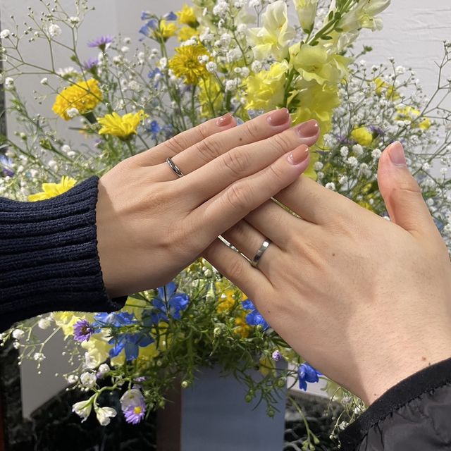 【SORA(ソラ)の口コミ】 金属アレルギーのリスクが無い素材を選びたかった為、soraで結婚指輪製作…