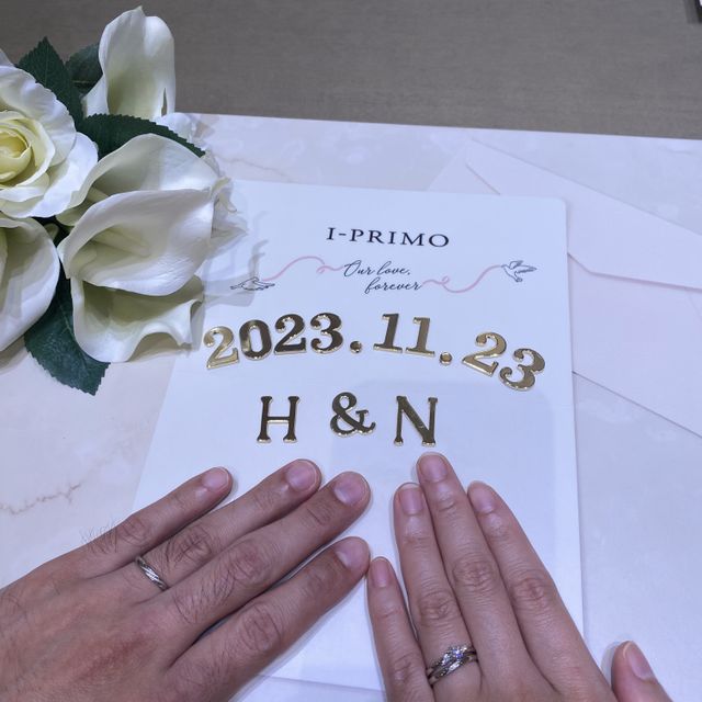 【アイプリモ(I-PRIMO)の口コミ】 デザインがとても素敵で、私好みのシンプルな指輪に出会えたのですぐに決…