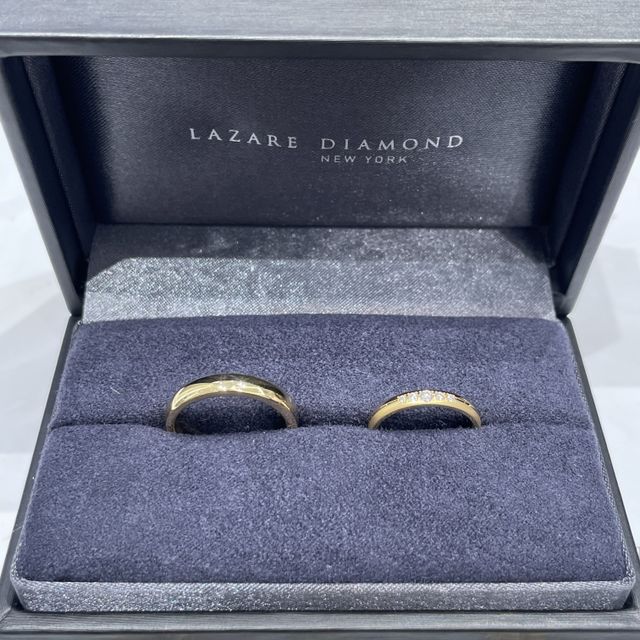 【ラザール ダイヤモンド(LAZARE DIAMOND)の口コミ】 ネットで事前に指輪を見ていて、肌の色が色黒なので、ゴールドにすると決…