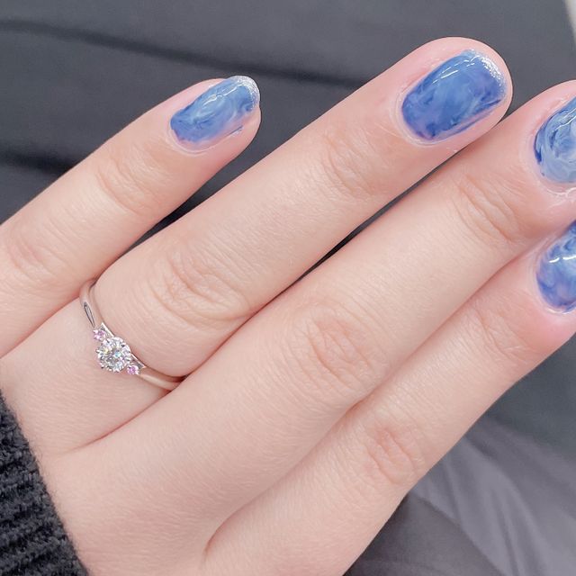 【MILK&Strawberry(ミルクアンドストロベリー)の口コミ】 私も旦那さんもシンプルなものが好みなので絶対ストレートにする！と決め…