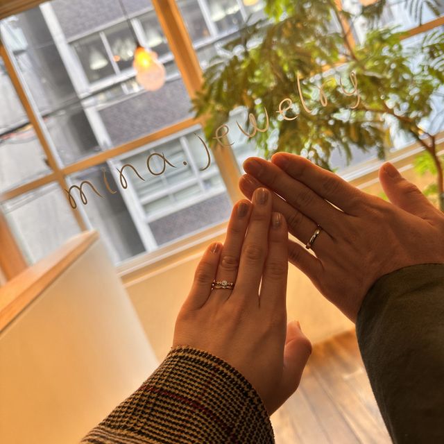 【mina.jewelry(ミナジュエリー)の口コミ】 デザインは、なんでもイメージしたら作ることができます。プレリングも作…