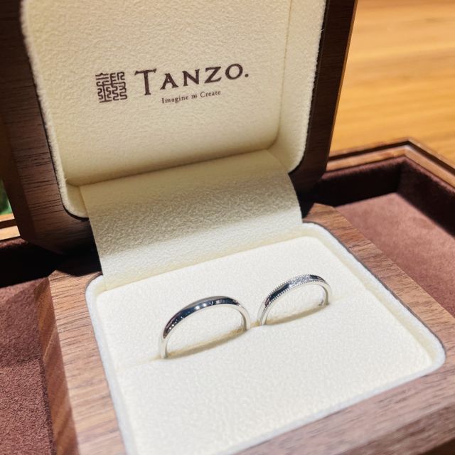 【TANZO.(鍛造指輪)の口コミ】 好きなデザインにオーダーできる、ダイヤモンドの質がいい、リングケース…