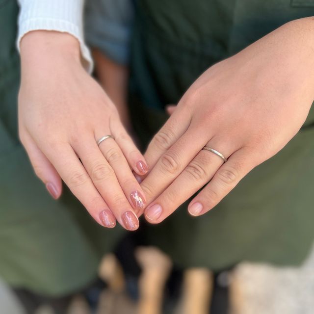 【鎌倉彫金工房の口コミ】 プラチナのシンプルで飽きないデザインがすきです。私はプラチナで2mm幅、…