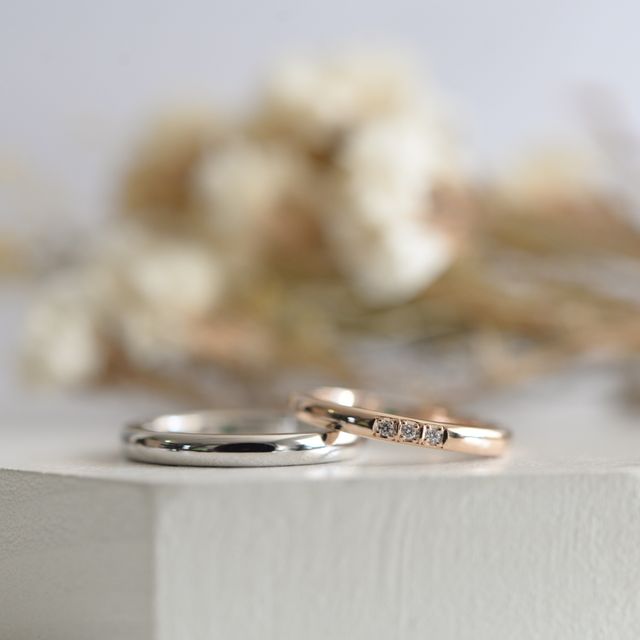 【CRAFY(クラフィ)の口コミ】 旦那さまはとにかくシンプルなものがよく、私はダイヤとシンプルのハーフ…