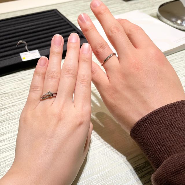 【TRECENTI(トレセンテ)の口コミ】 結婚指輪と婚約指輪を重ね付けしたいが、2本を重ね付けしたときの隙間が気…