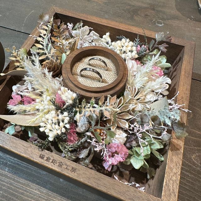 【鎌倉彫金工房の口コミ】 プラチナでクリア仕上げにしました。婚約指輪と一緒に重ね付けするよう、…