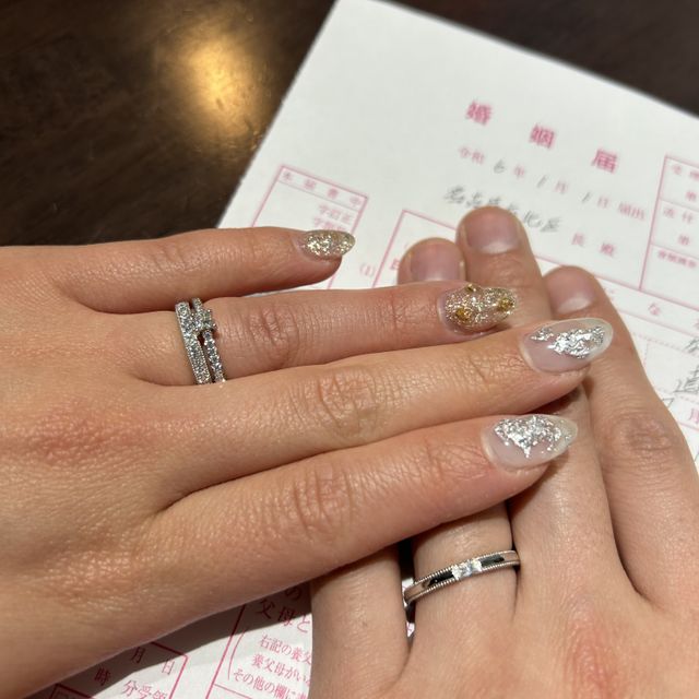 【エクセルコダイヤモンド(EXELCO DIAMOND)の口コミ】 新郎側〜他のブランドには無いデザイン！
誰とも被りにくく、新郎側には珍…