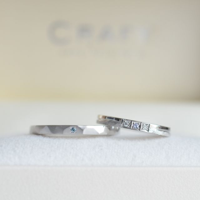 【CRAFY(クラフィ)の口コミ】 リングの裏側にデザインを入れて、合わせるとセットだとわかるようにしま…