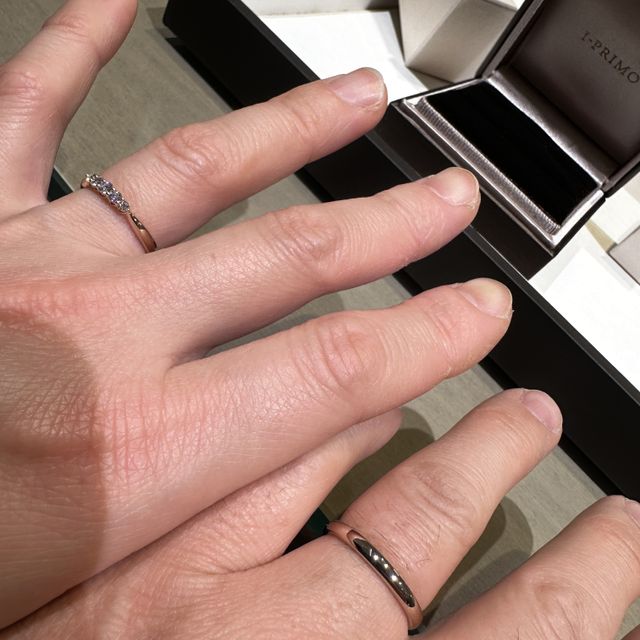 【アイプリモ(I-PRIMO)の口コミ】 婚約指輪を購入するタイミングがなく、結婚指輪のみを購入しました。なの…